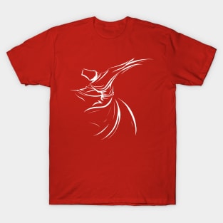 Cultural And Spiritual Dance Of The Dervish Line Art T-Shirt